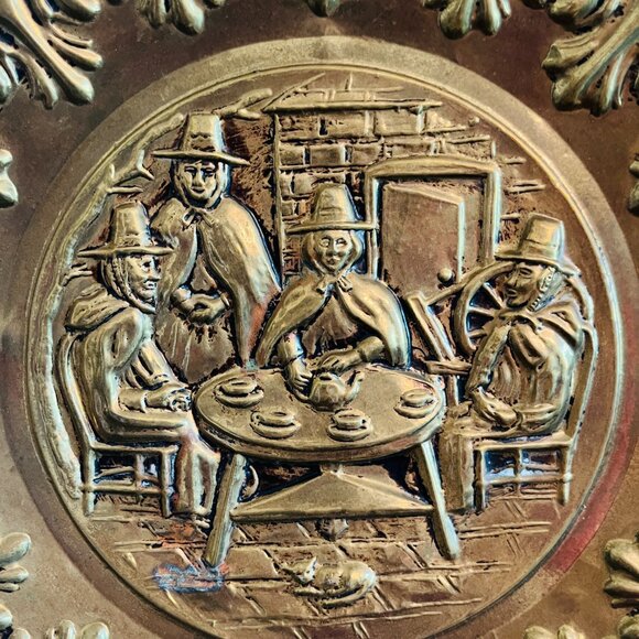 Vintage Brass Decor Cottagecore 80s Gallery Wall 12" England European Colonial - Picture 2 of 4